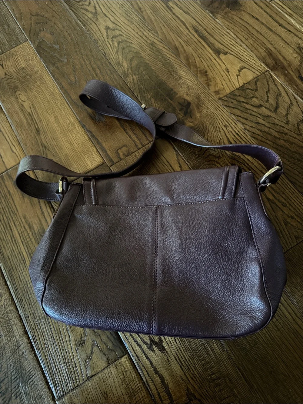 MERCER  MADISON Genuine Leather Crossbody Bag in Deep Plum Crossbody